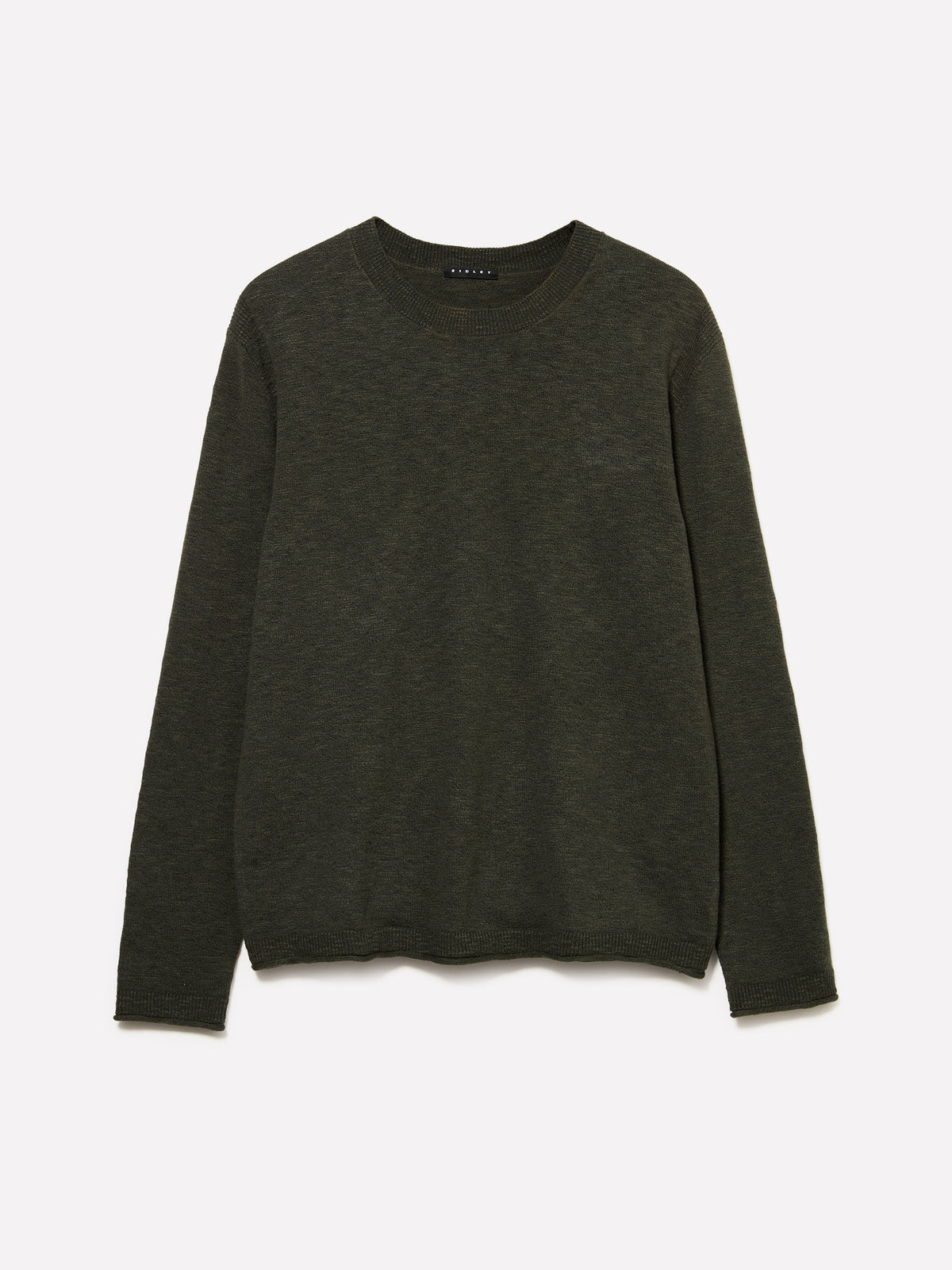 Camisola verde militar de gola redonda regular fit - ucb_image_FS