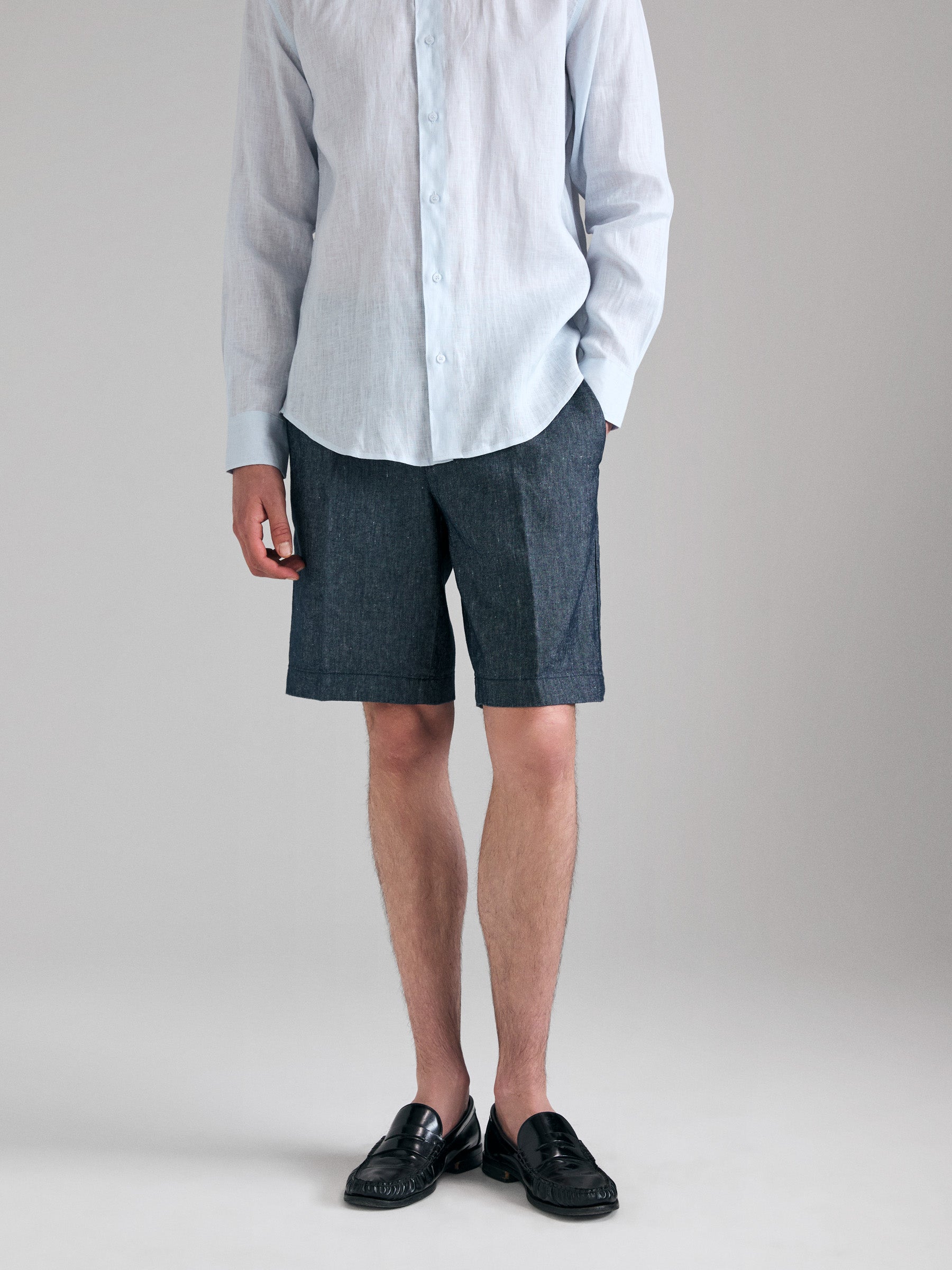 Bermudas em denim de linho misto - ucb_image_FY