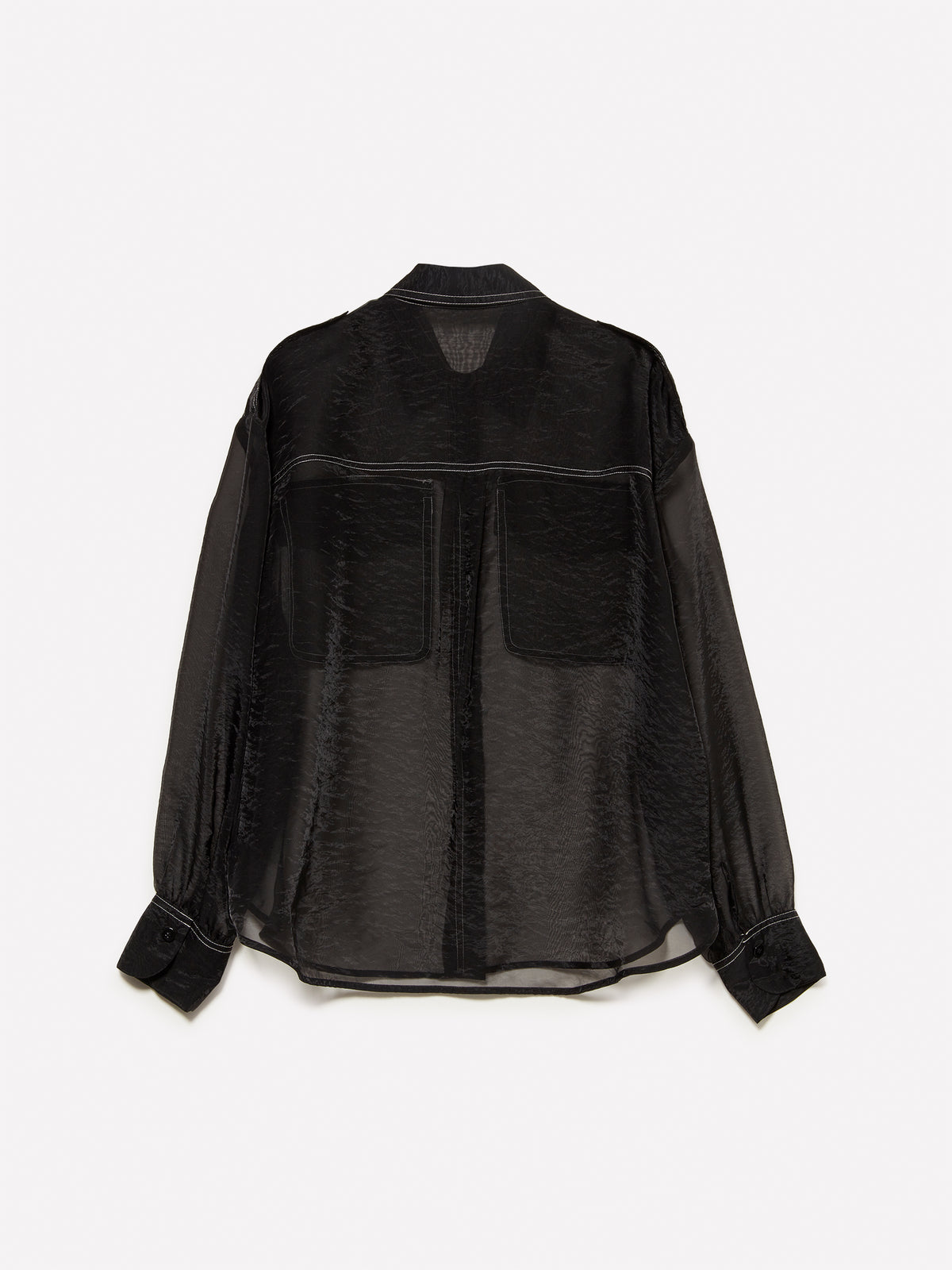 Camisa preta transparente com bolsos - ucb_image_BS