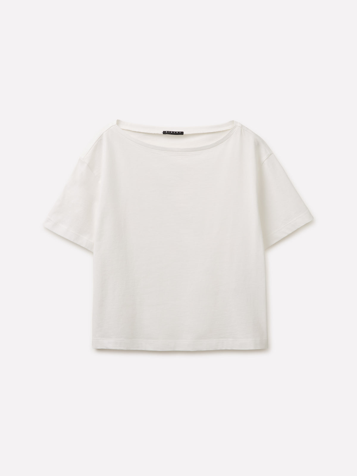 T-shirt cropped com decote à barco - ucb_image_FS