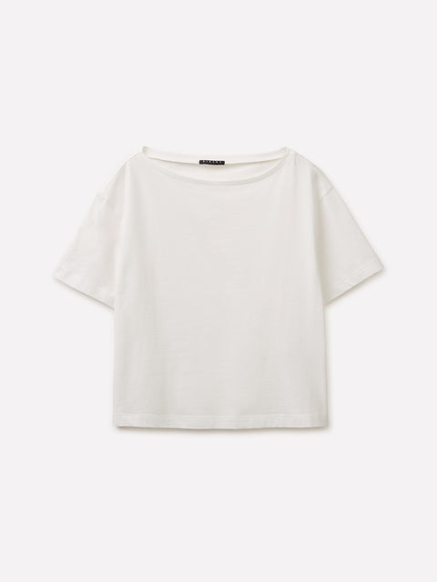 T-shirt cropped com decote à barco - ucb_image_FS