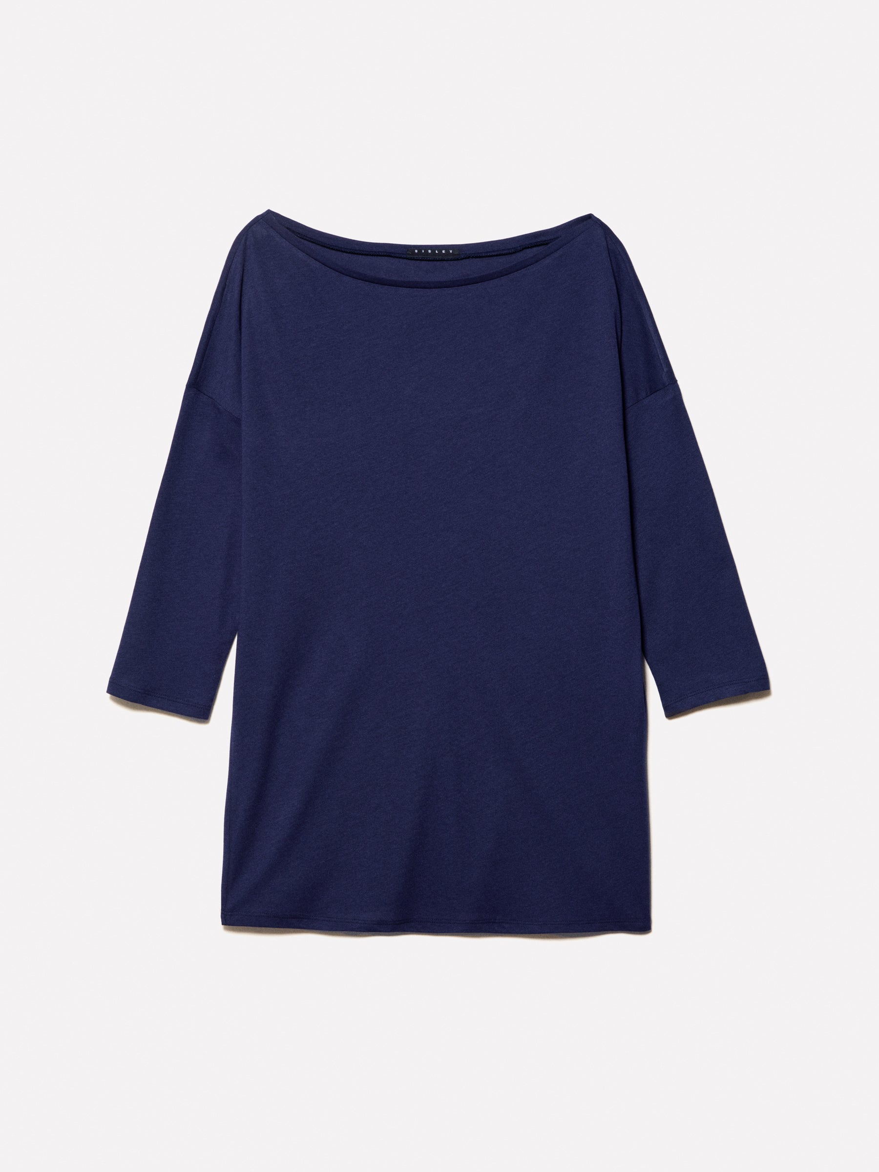 T-shirt azul com decote à barco - ucb_image_FS