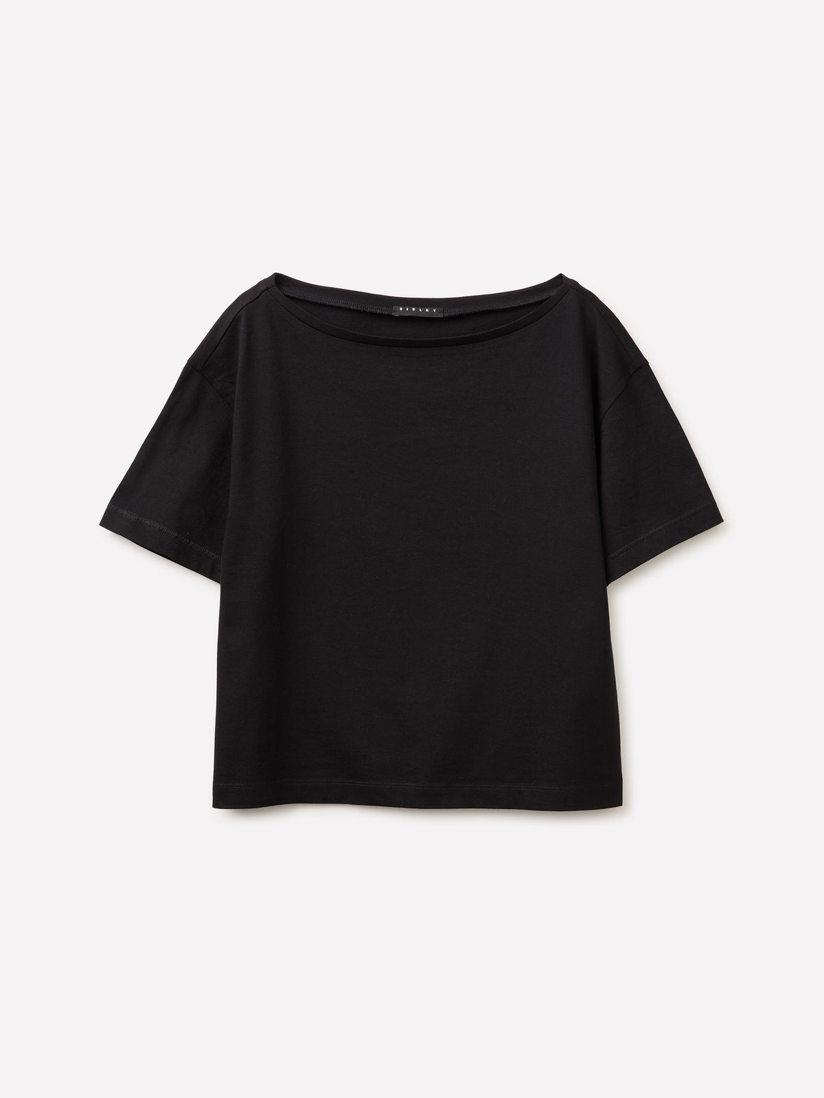T-shirt cropped com decote à barco - ucb_image_FS