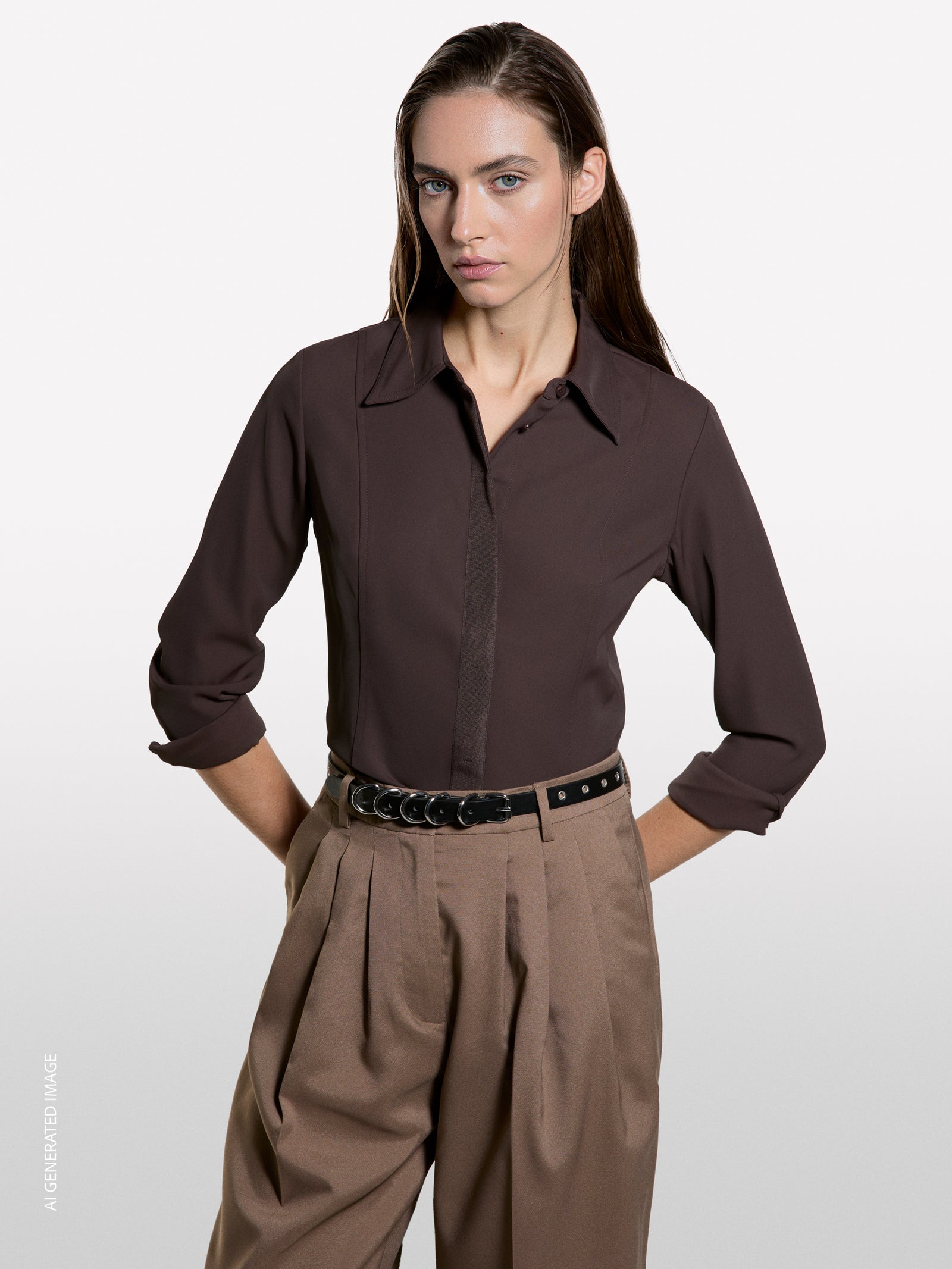 Shirt with stitching