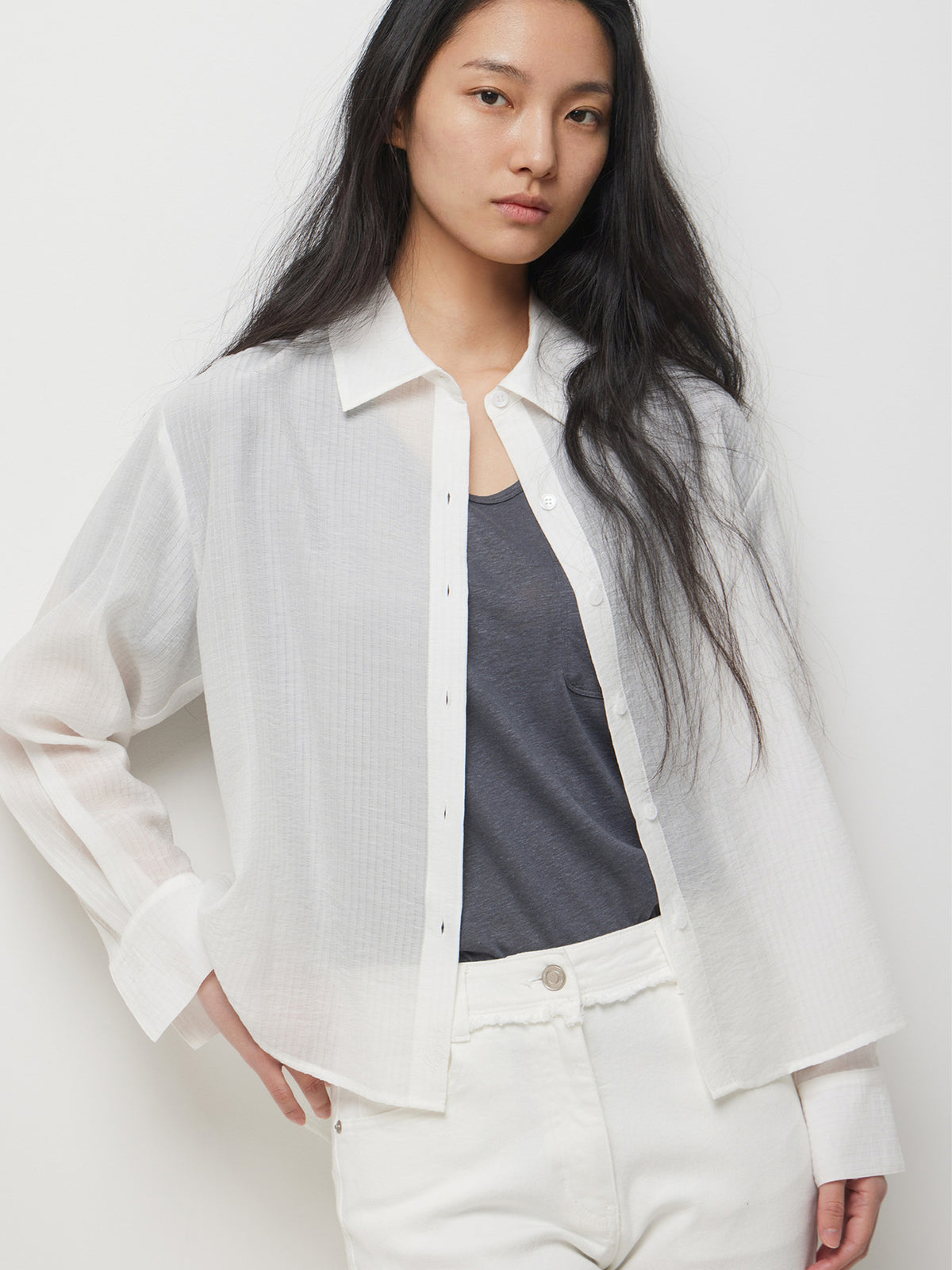 Shirt with embroidery