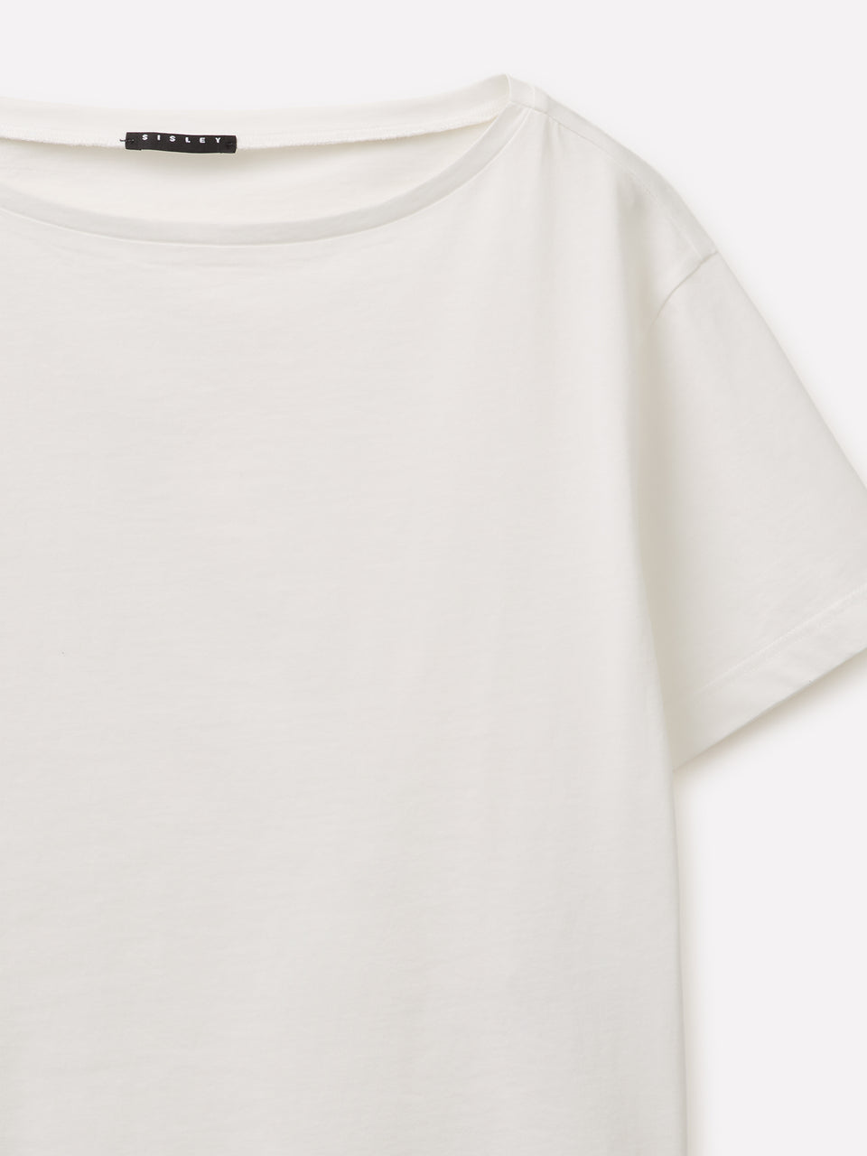 T-shirt cropped com decote à barco - ucb_image_DS1
