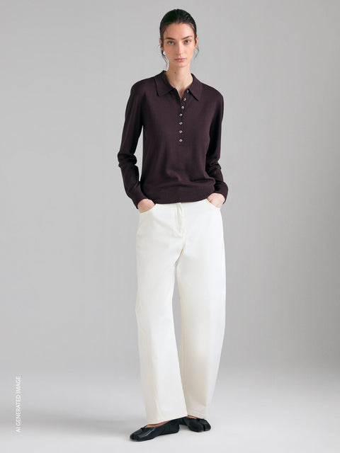 Polo de malha em mistura de viscose e lã - ucb_image_F