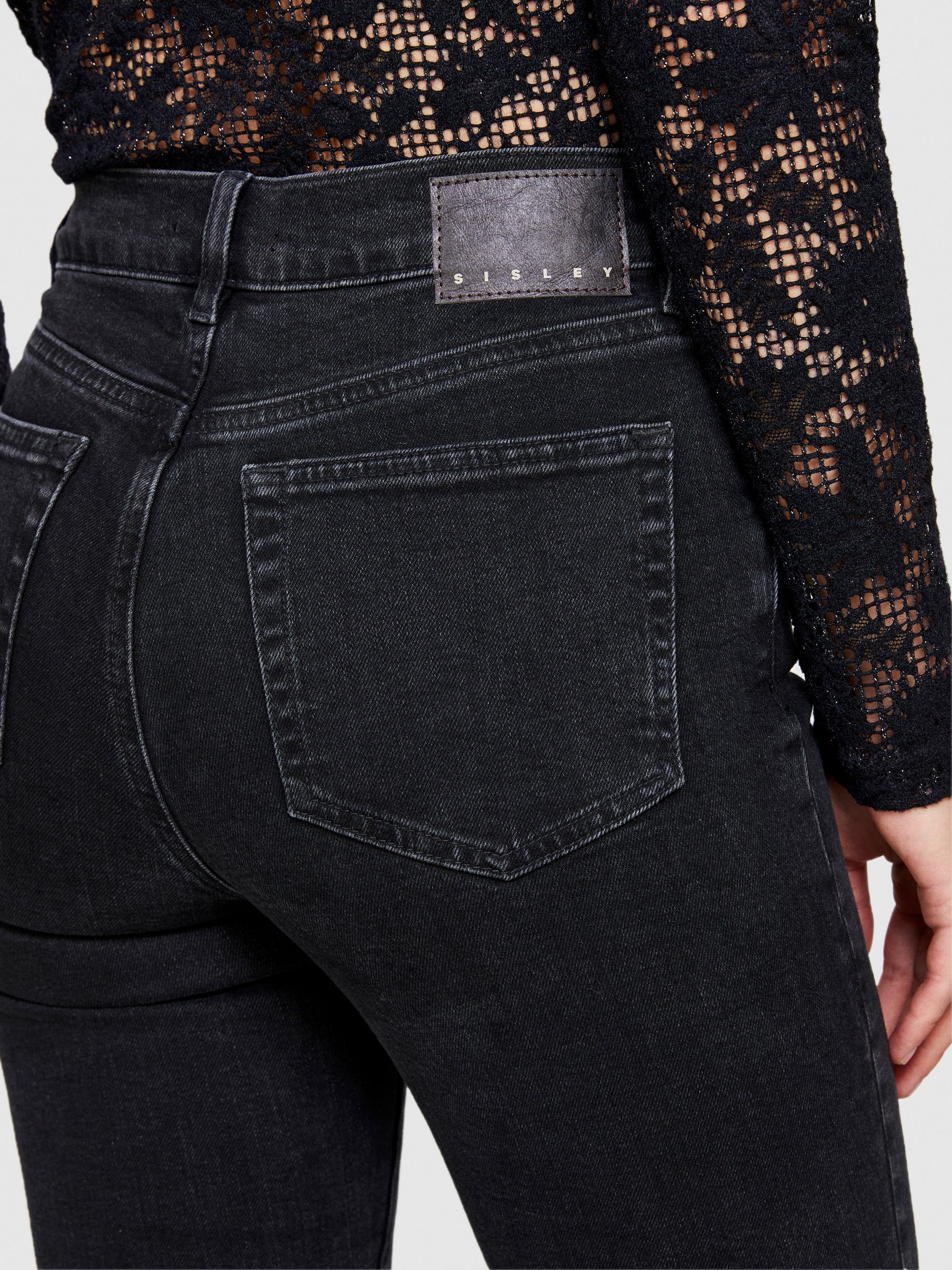 Jeans de cintura subida com rachas - ucb_image_FY