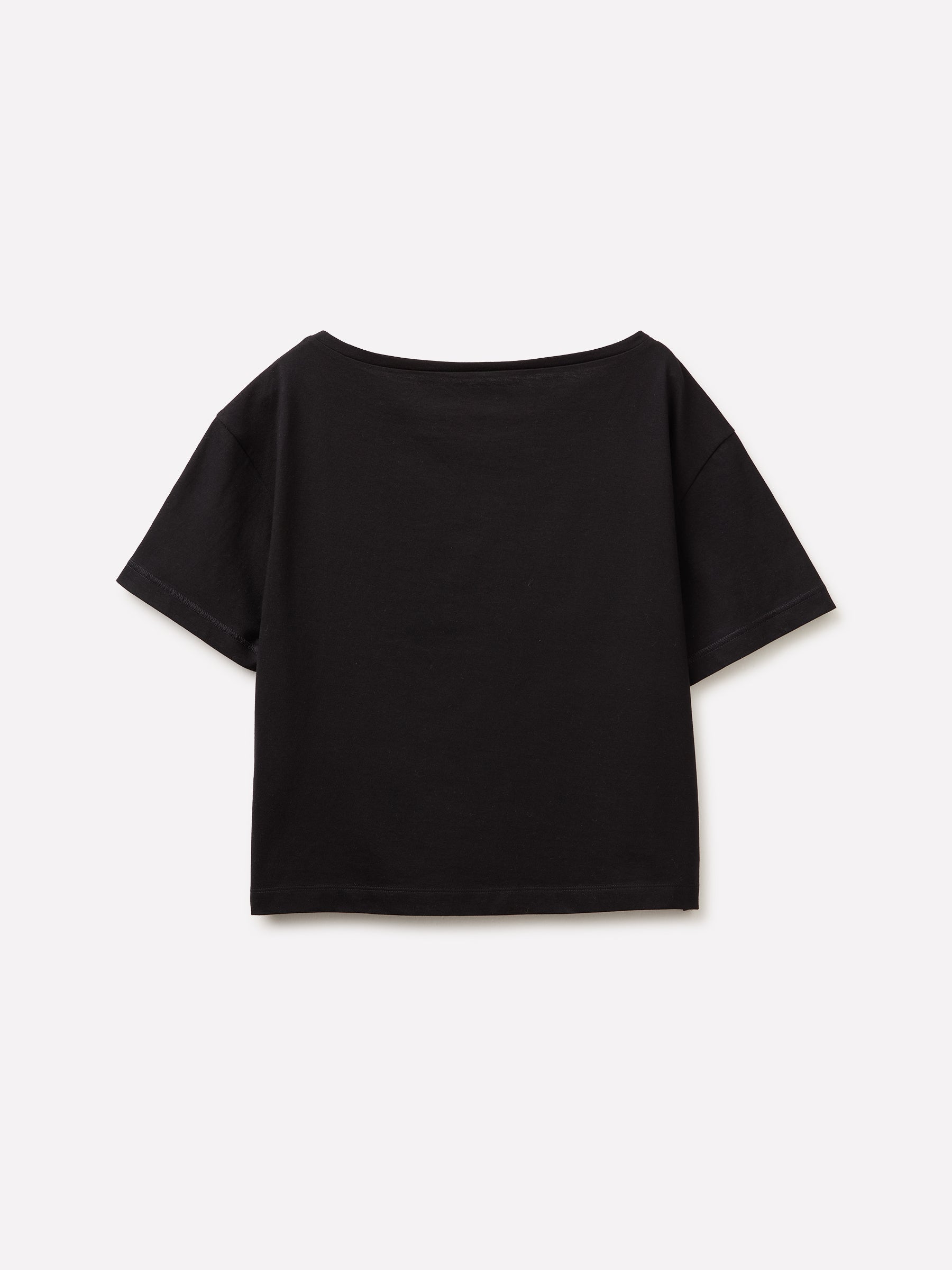 T-shirt cropped com decote à barco - ucb_image_BS