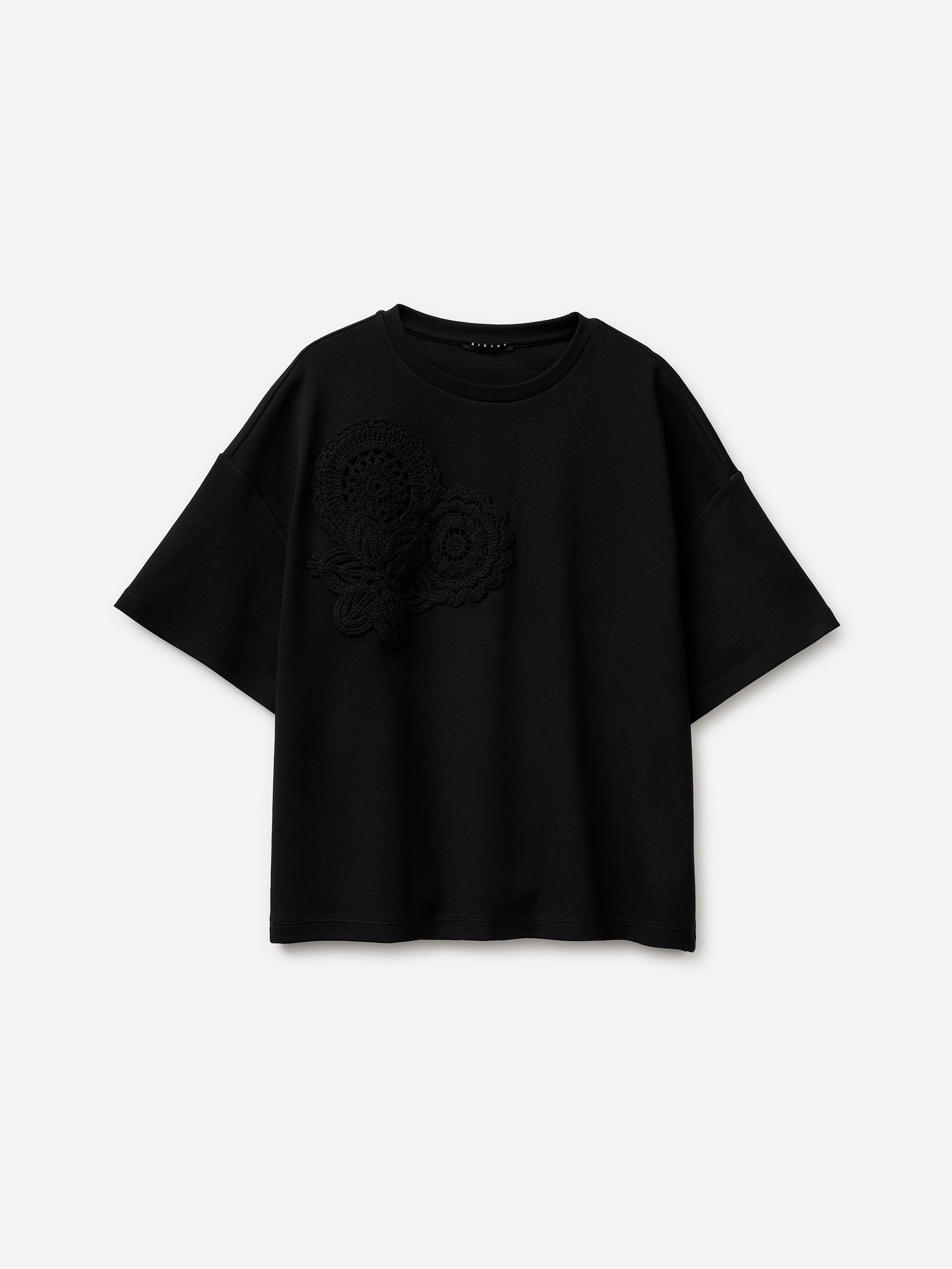 T-shirt com bordado crochê - ucb_image_FS