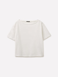 T-shirt cropped com decote à barco - ucb_image_FS