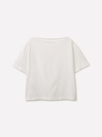 T-shirt cropped co decote à barco - ucb_image_BS