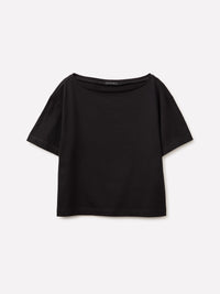 T-shirt cropped com decote à barco - ucb_image_FS