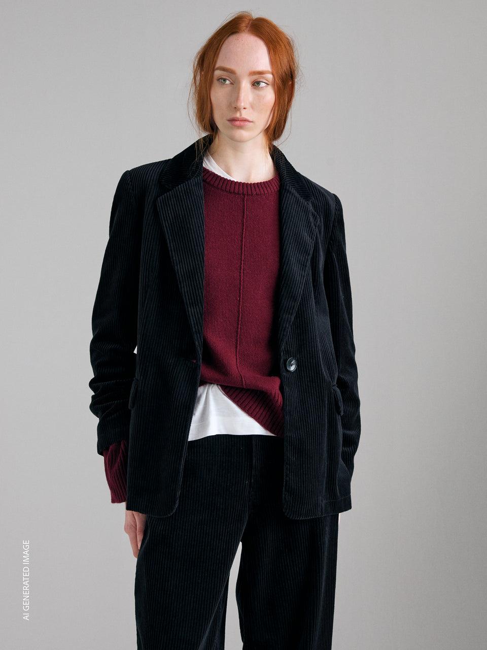 Blazer relaxed fit in velluto a costine - ucb_image_FY