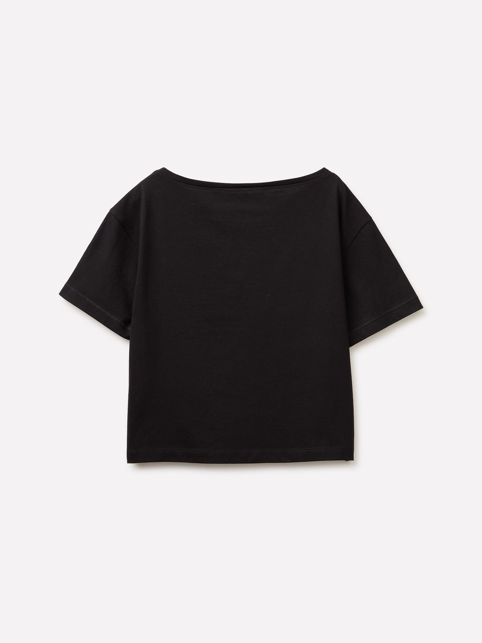 T-shirt cropped co decote à barco - ucb_image_BS