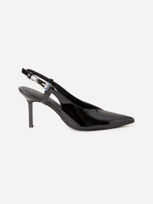 Slingback-Sandalen aus 100%  Lackleder