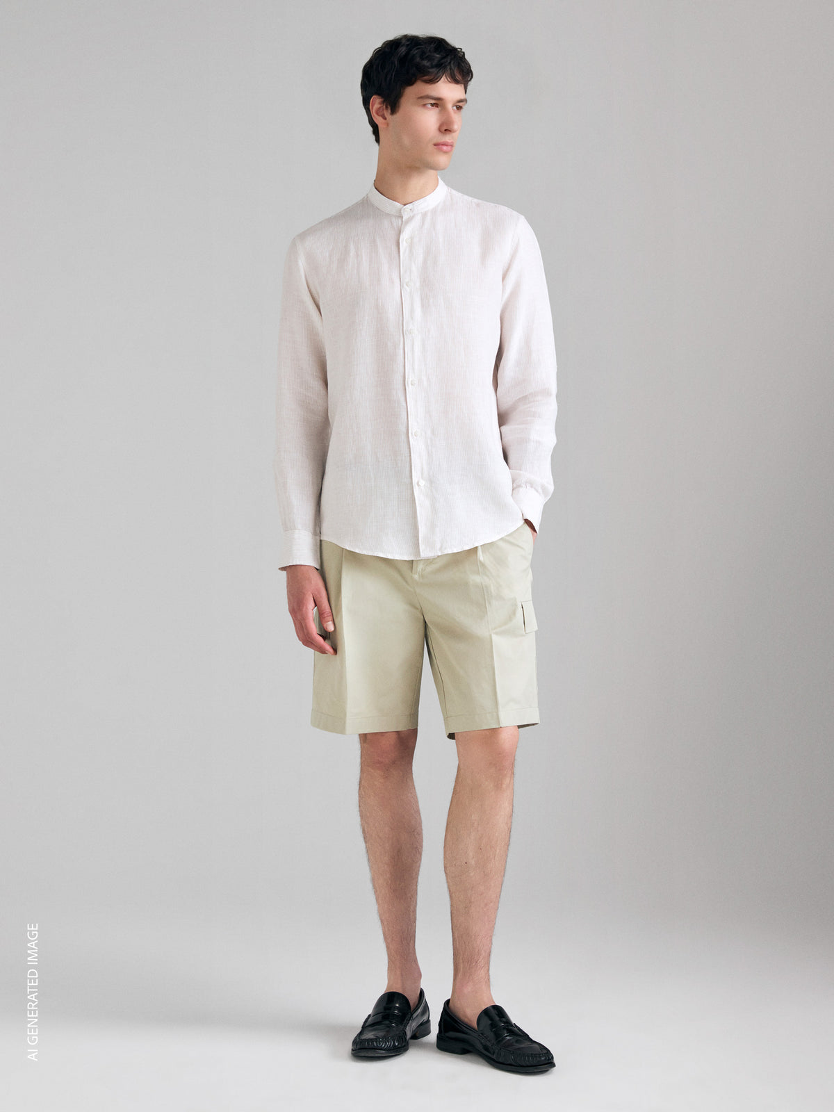 Camisa às riscas em puro linho - ucb_image_F