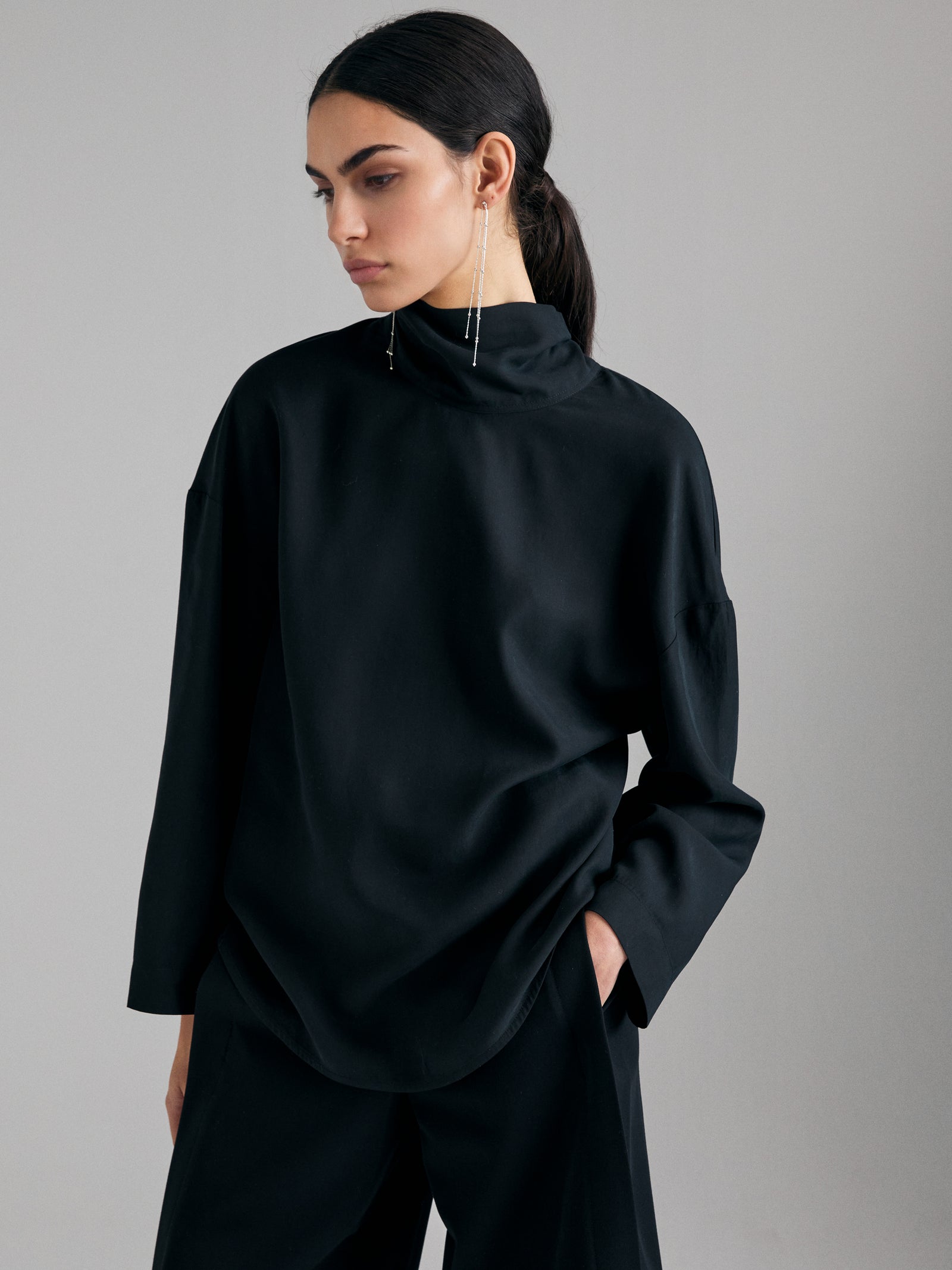 Blouse with scarf