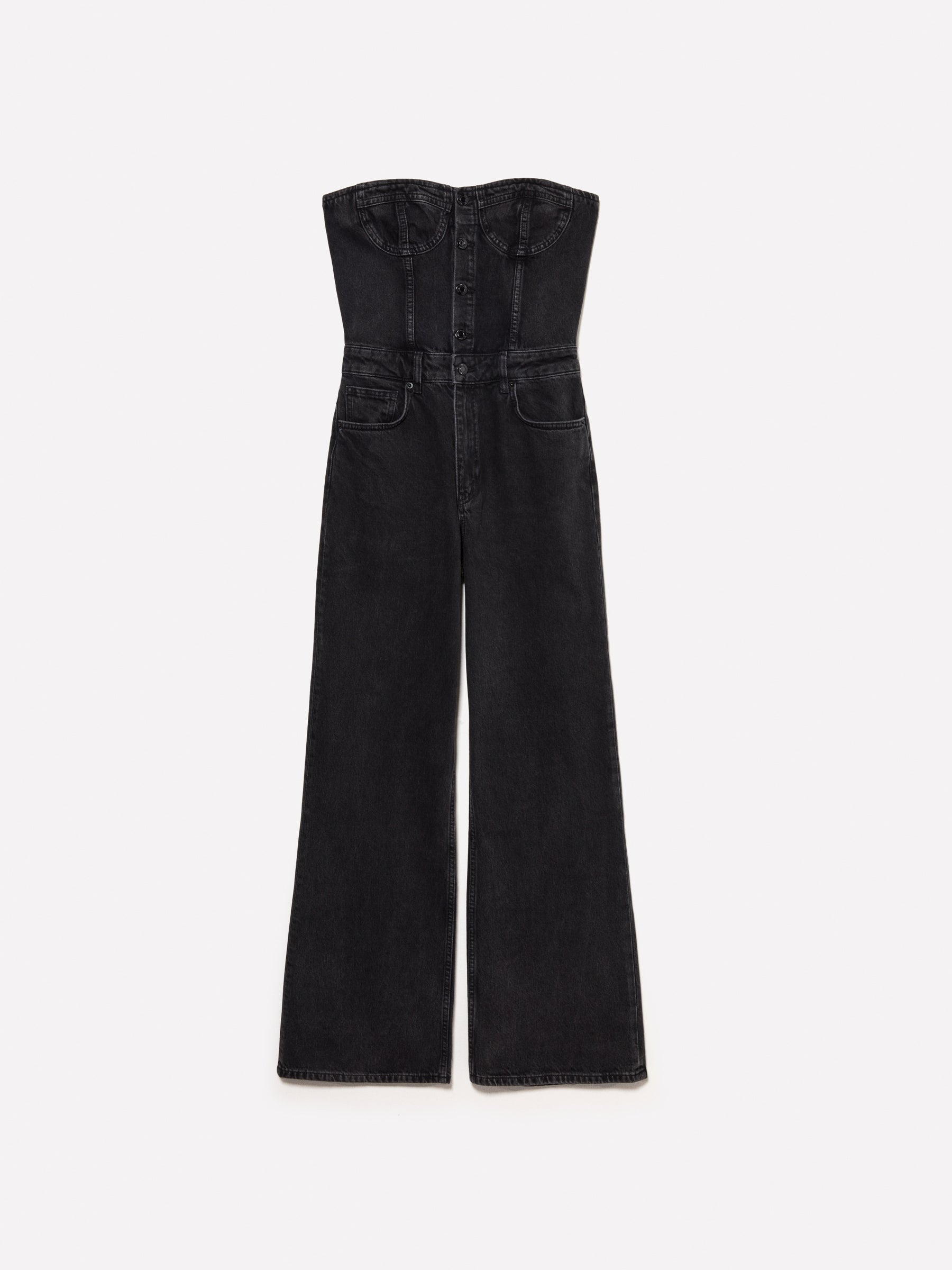 Macacão bustier de jeans preto - ucb_image_FS