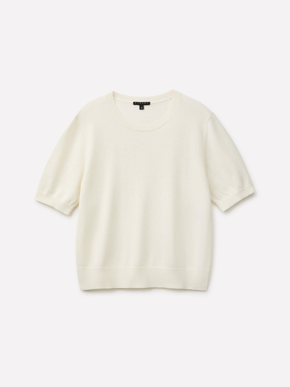 Camisola de manga curta em mistura de viscose e lã - ucb_image_FS
