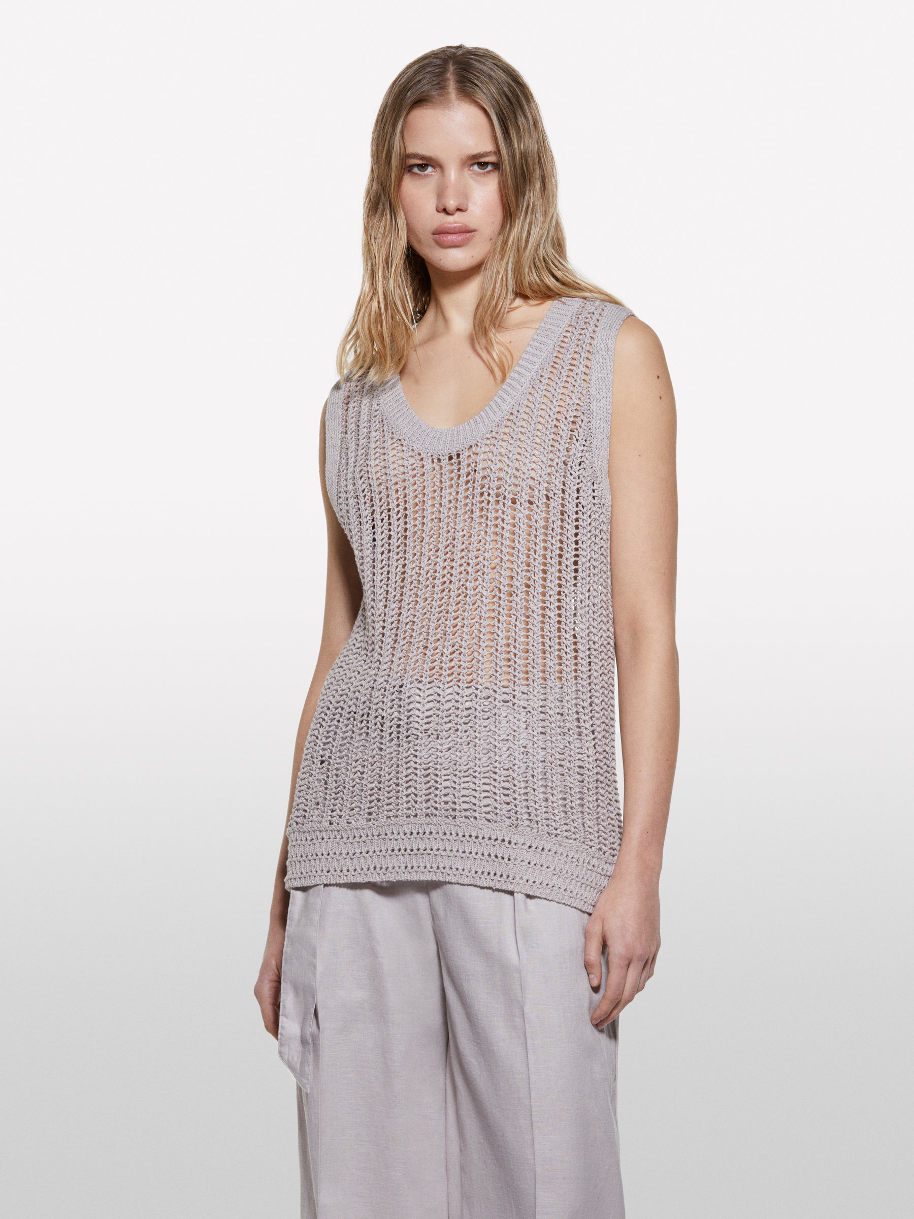 Camisola perfurada bege - ucb_image_FY