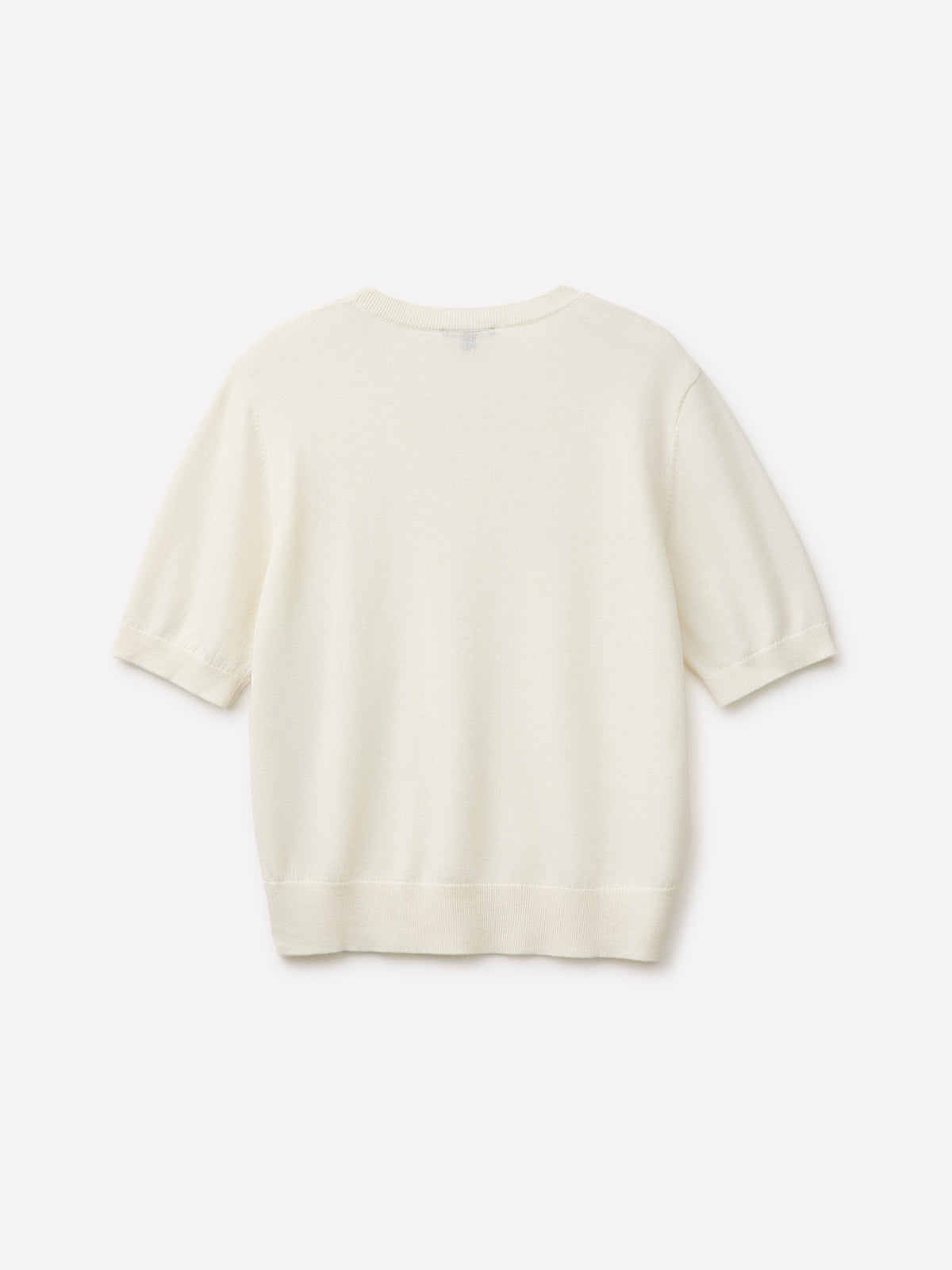 Camisola de manga curta em mistura de viscose e lã - ucb_image_BS