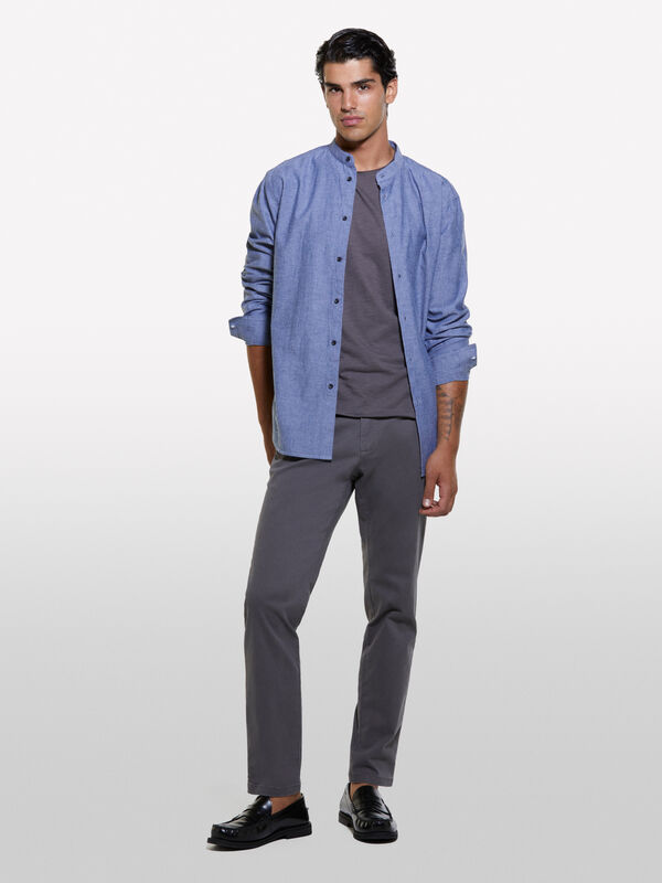 Dunkelgraue Hose mit Vintage-Effekt - slim hosen f&uuml;r herren | Sisley