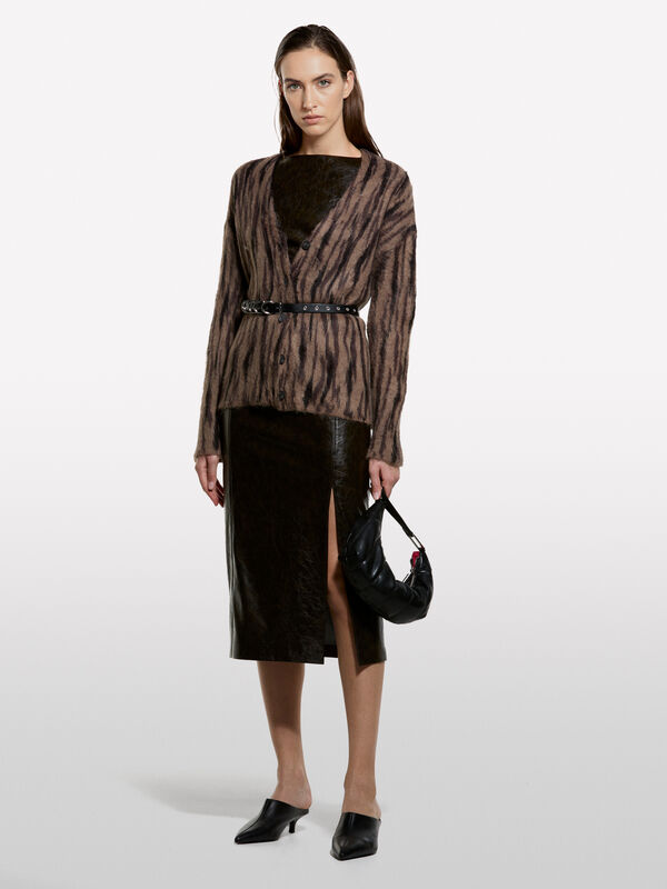 Strickjacke mit Tiermuster - cardigans für damen | Sisley