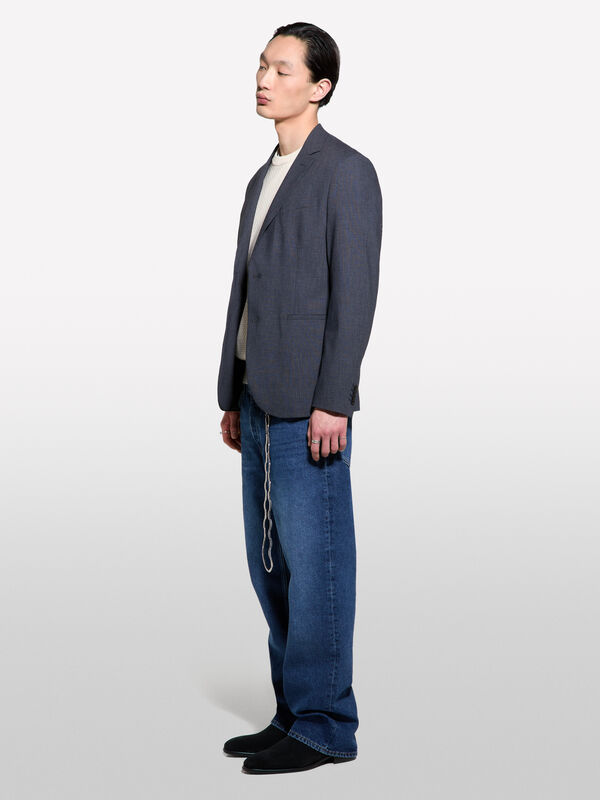 Dunkelgrauer Blazer slim comfort fit - blazer für herren | Sisley