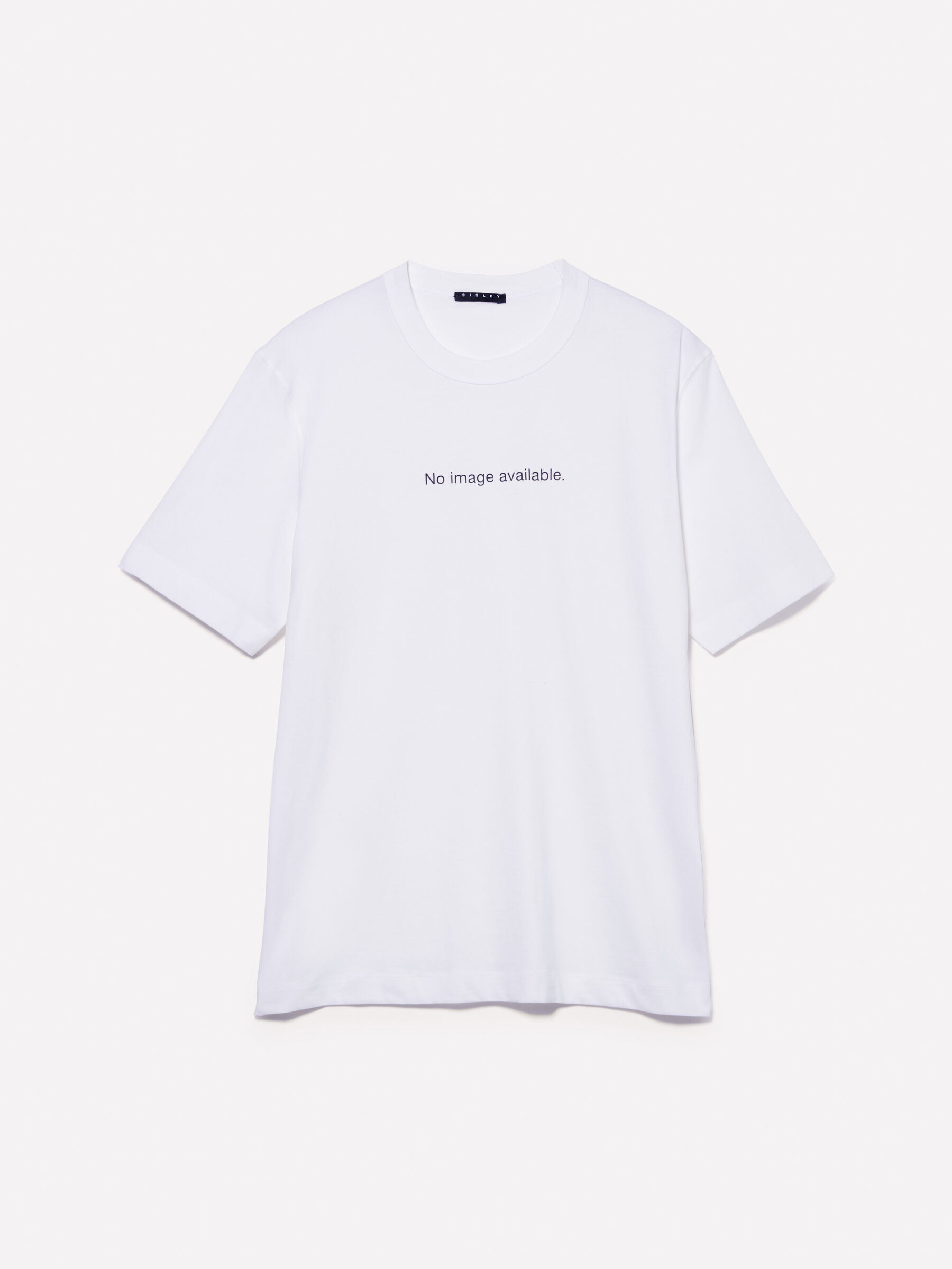 WeiBes T Shirt mit Lettering Print aus 100 Bio Baumwolle