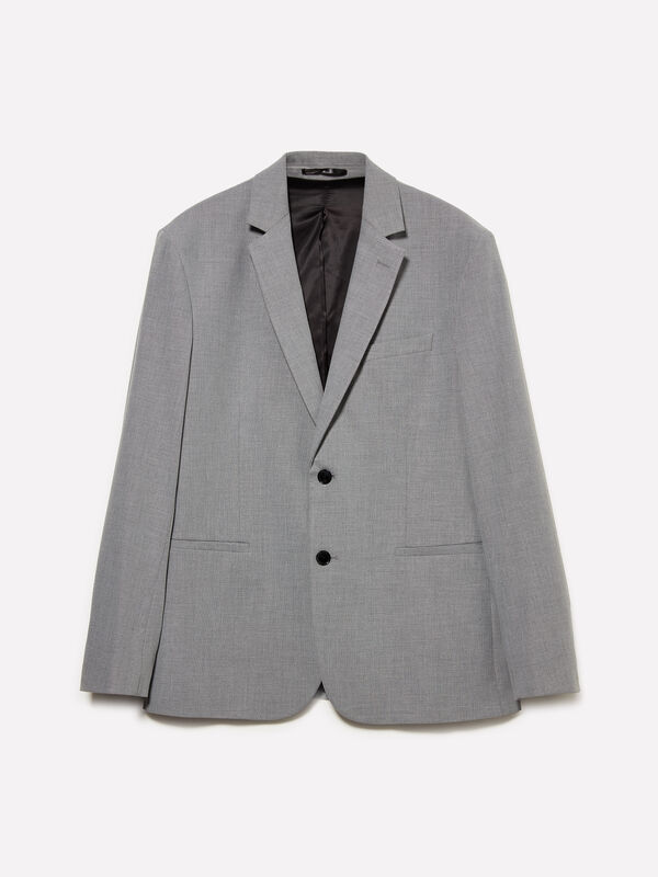 Hellgrauer strukturierter Blazer - blazer für herren | Sisley