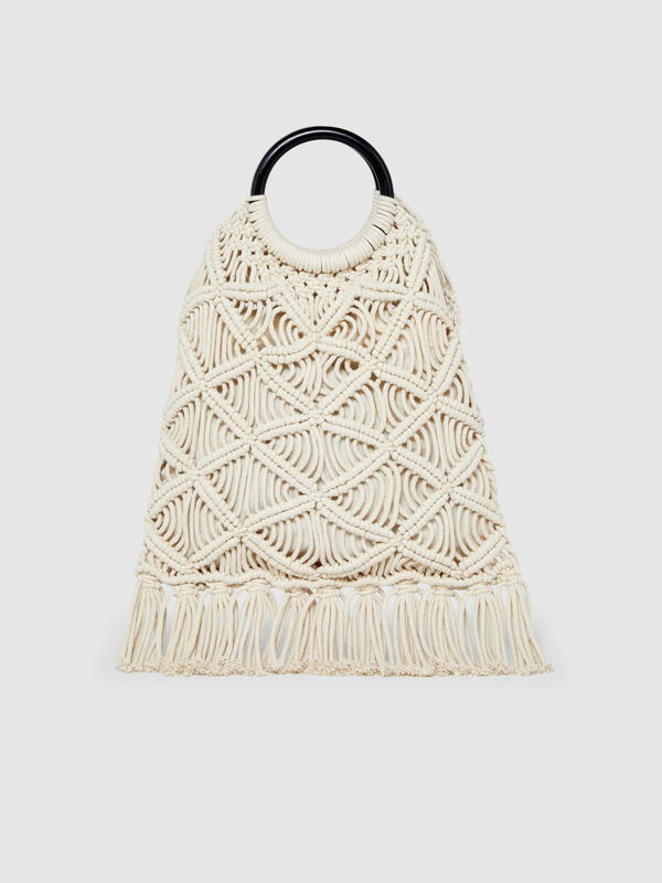Tasche in Crochet mit Fransen - taschen tote bag für damen | Sisley