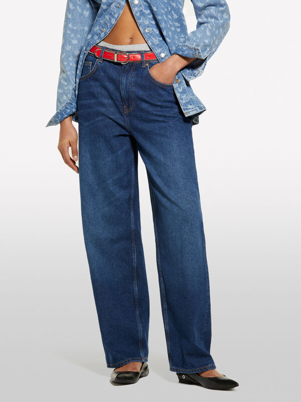 Blaue Jeans baggy fit - weite jeans für damen | Sisley