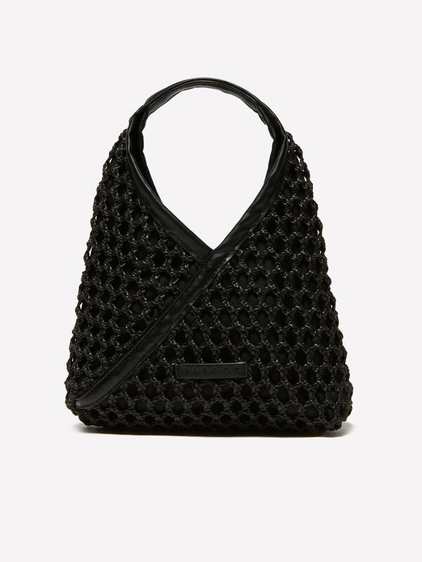 Kleine schwarze asymmetrische Tasche - schultertaschen und umhängetaschen für damen | Sisley