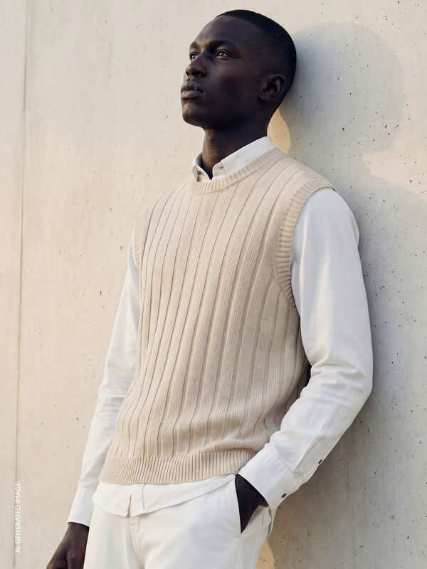 Strickweste - rundhalspullover f&uuml;r herren | Sisley