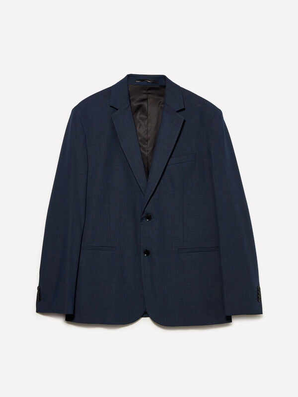 Dunkelblauer strukturierter Blazer - blazer für herren | Sisley