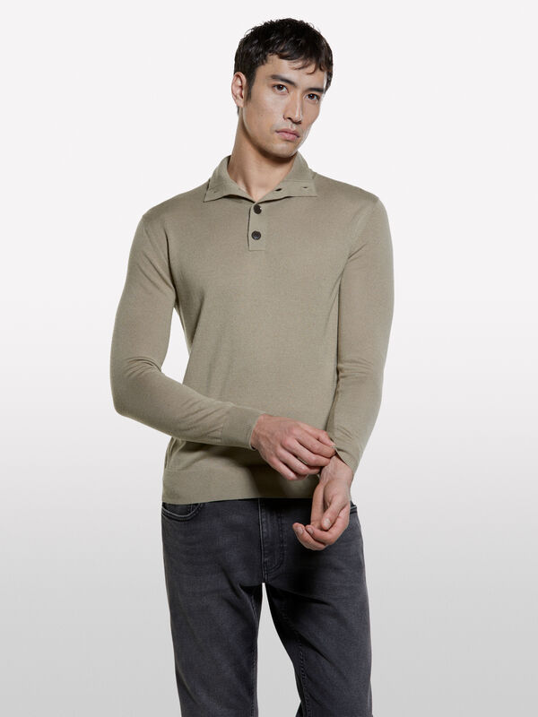 Beigefarbener Rollkragenpullover - pullover hoher kragen für herren | Sisley