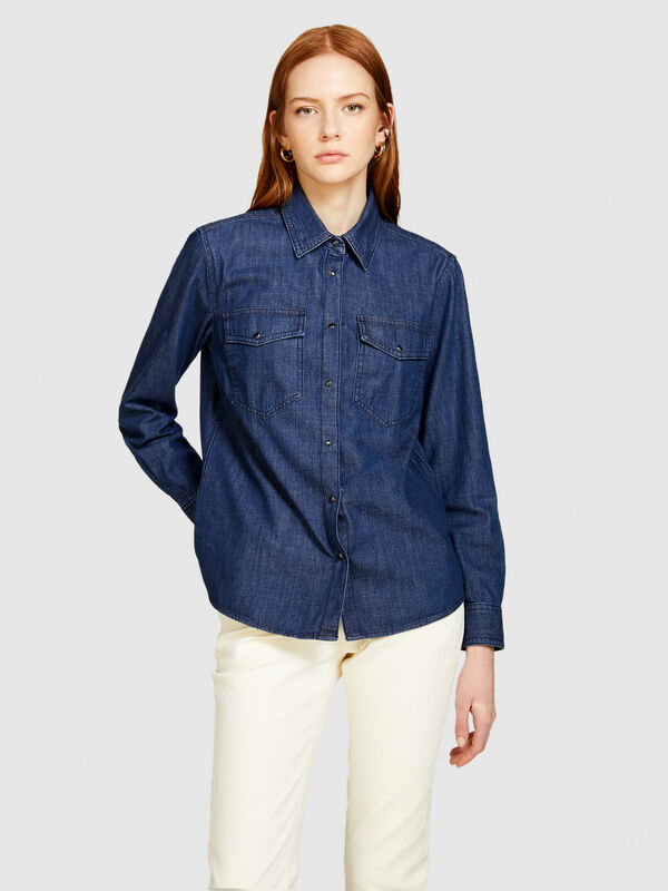 Jeanshemd comfort fit - hemden für damen | Sisley