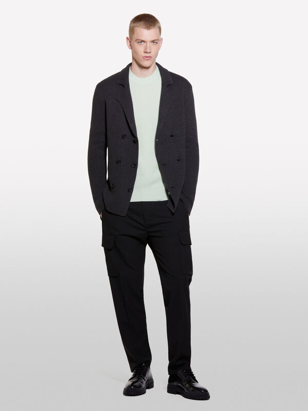 Zweireihiger Blazer in Strick - blazer für herren | Sisley