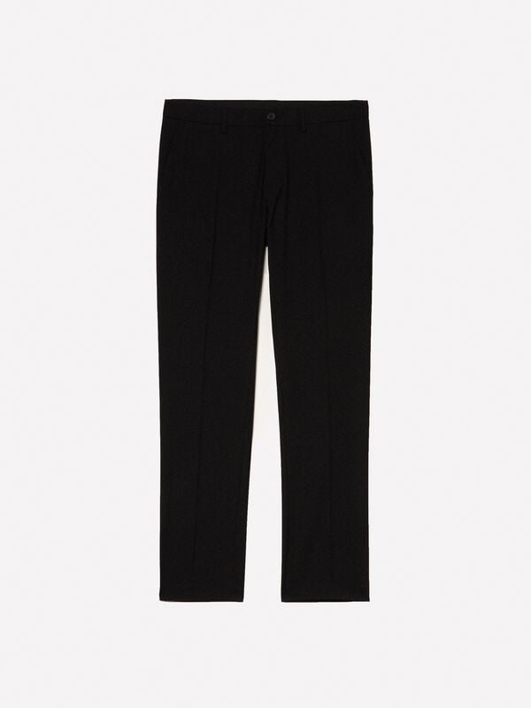 Schwarze, maßgeschneiderte Hose Schwarze, maßgeschneiderte Hose - slim hosen für herren | Sisley