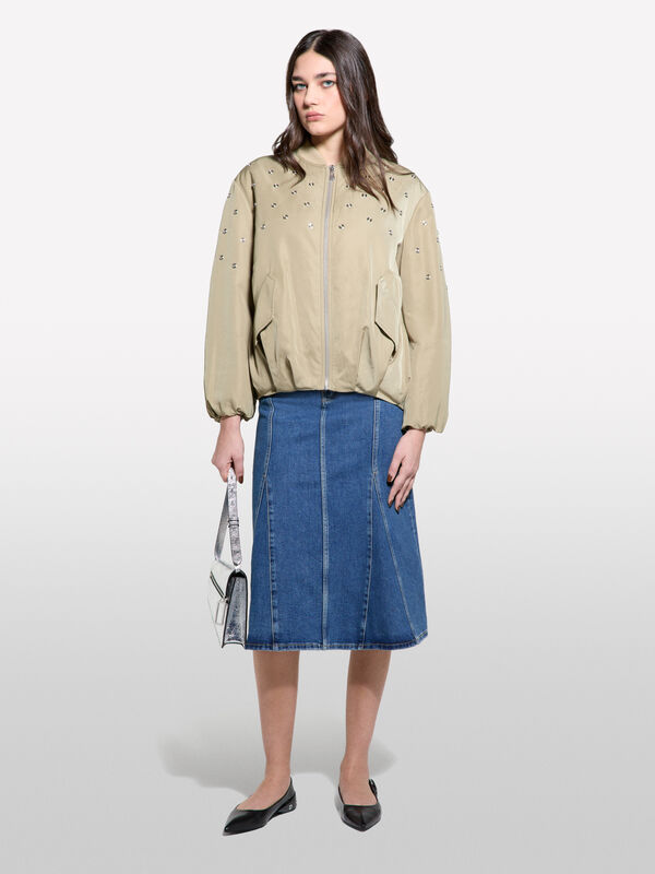 Bomberjacke over fit mit Nieten Bomberjacke over fit mit Nieten - jacketts und jacken für damen | Sisley