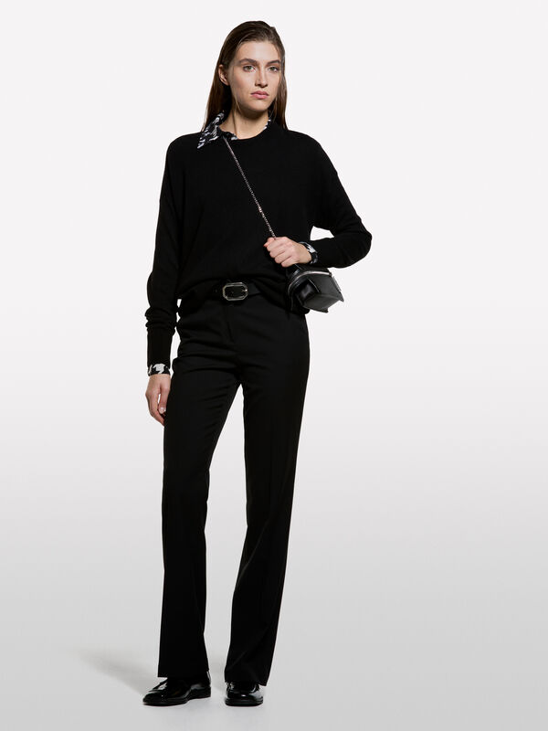 Wollmischpullover mit U-Boot-Ausschnitt - pullover u-bootausschnitt für damen | Sisley