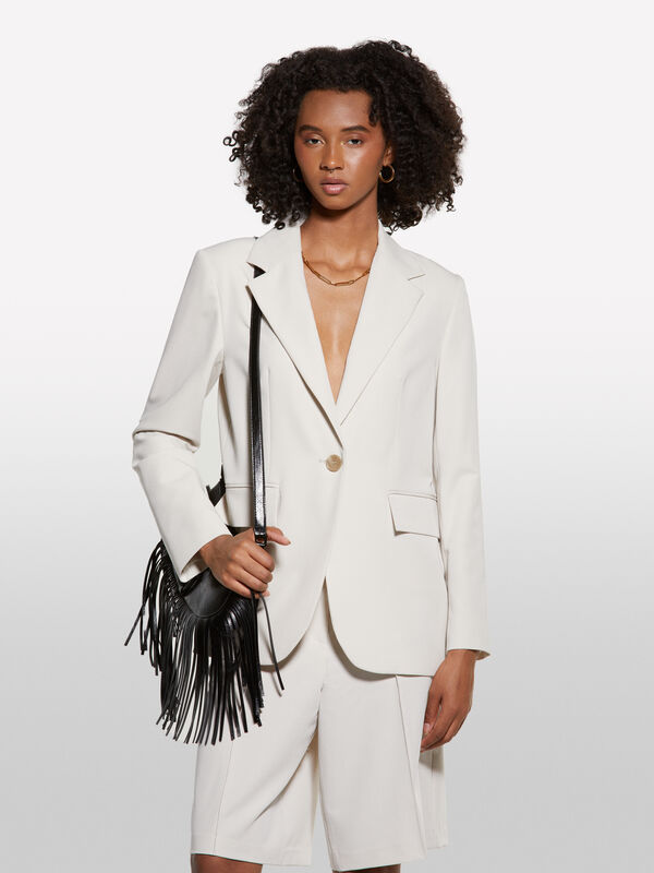 Beiger Blazer mit normaler Passform - blazer für damen | Sisley
