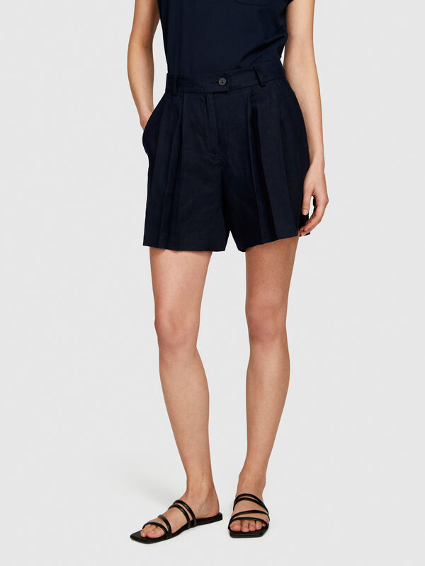 Shorts 100% Leinen - shorts und kurze hosen für damen | Sisley
