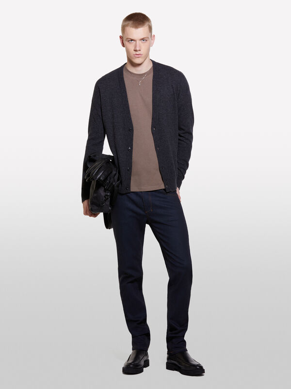 Cardigan regular fit in Dunkelgrau - cardigans für herren | Sisley