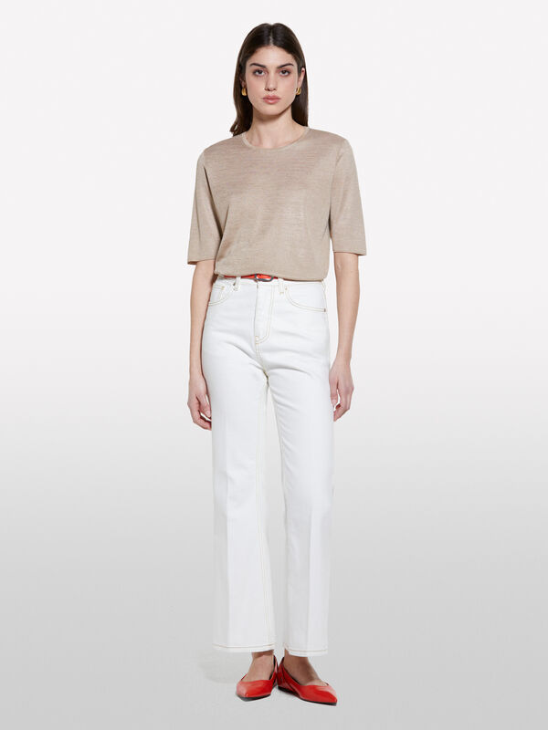 Weiße Jeans bootcut  - bootcut und flare jeans für damen | Sisley