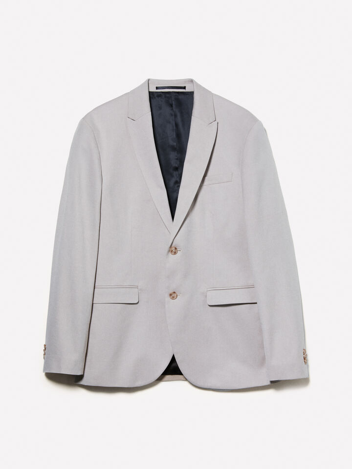 Maßgeschneiderter Blazer in Beige slim comfort fit, Beige - Sisley