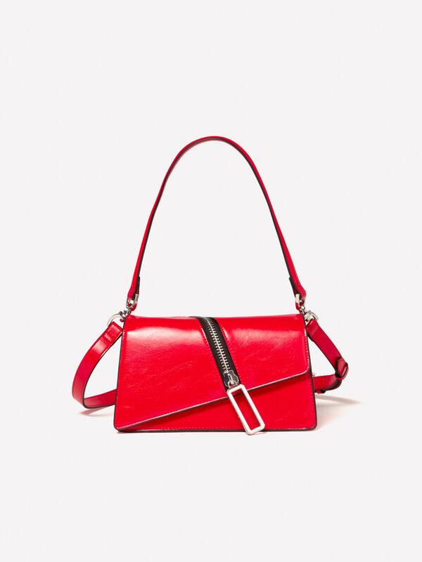 Rote Tasche mit Reißverschluss - schultertaschen und umhängetaschen für damen | Sisley