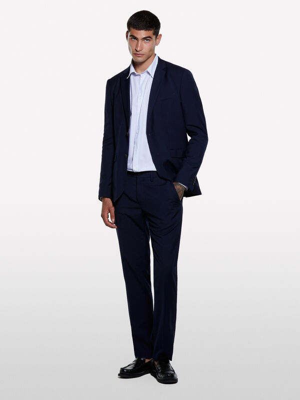 Dunkelblauer, maßgeschneiderter Blazer - blazer für herren | Sisley