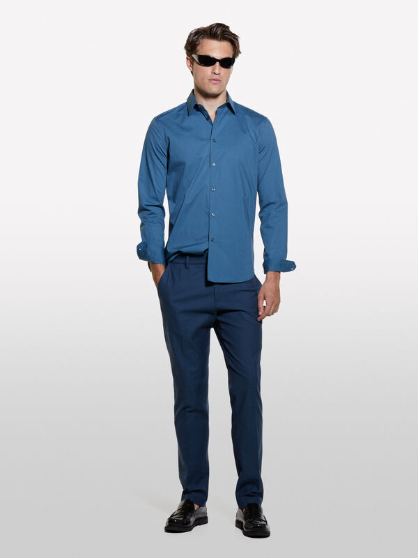 Blaues Hemd slim fit - slim fit hemden f&uuml;r herren | Sisley